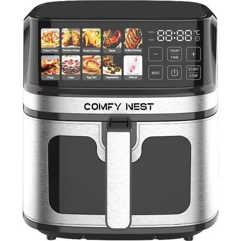 Friteuse sans huile 8L 1700W – CN06160 – Technologie Rapid Air pour cuisson uniforme – Écran numérique – 10 programmes – Royalty Line (1/5)