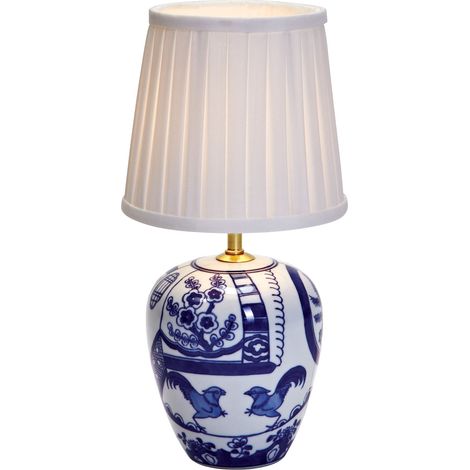 Markslojd GEBORG - Lampe de table d'intérieur à 1 lumière bleue avec abat-jour conique, E14 (1/3)