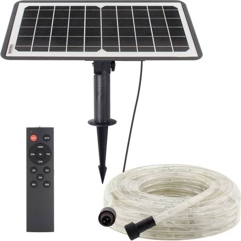 Kit Solar de Tira Led 3.2V-12AH, 360º, IP65, 10 metros, Blanco cálido (1/4)