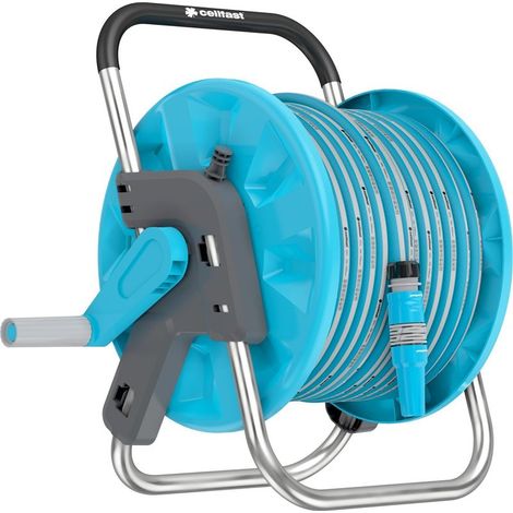 Enrollador/soporte de manguera Cellfast 50M 1/2 Aluplus Set (1/2)