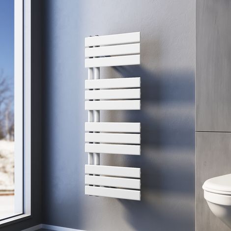 SONNI Radiadores Toalleros de Agua Para Baño 1038x400mm 767W Blanco Toallero de Paneles Conexiones Laterales