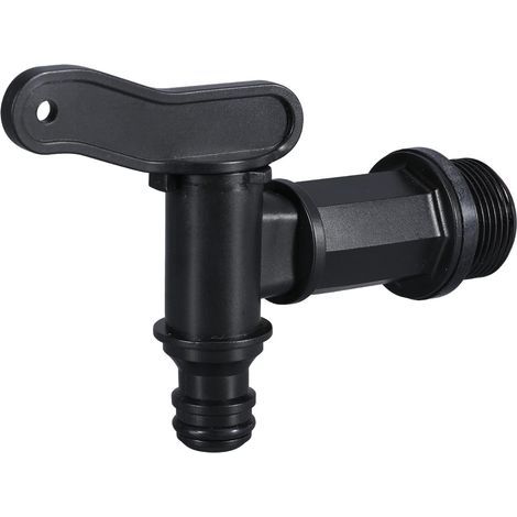 1000L Plastic 3/4 Inch Tank Tap for Rainwater Collector, IBC Water Storage Box Adapter with Lock Nut Seal and Tap Connector (1 Pcs) (1/5)