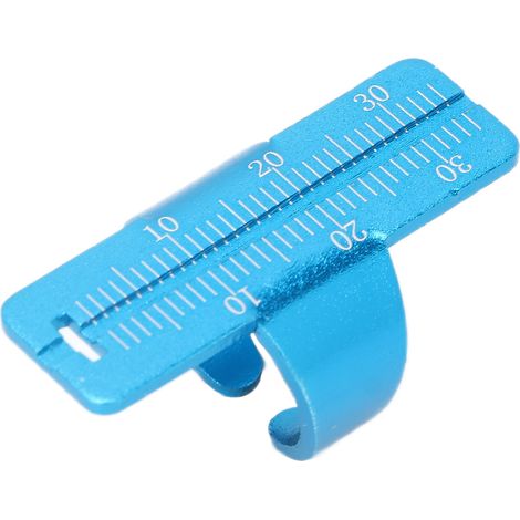 Règle annulaire, règle en aluminium pour les doigts, règle de mesure pour traitement canalaire, pied à coulisse, disponible en 3 couleurs, matériau dentaire, bleu. (1/5)