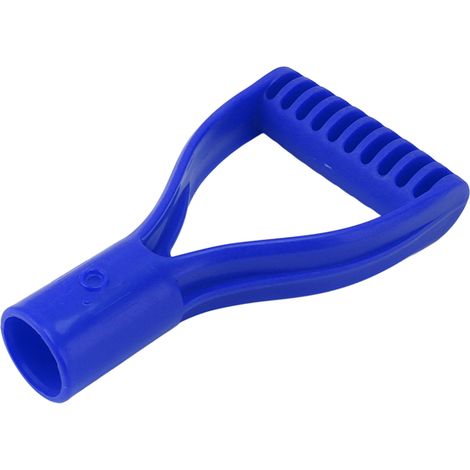 Poignée pelle plastique trou 32mm manche en D rechange pour pelle à neige bêcher ratisser bleu (1/5)