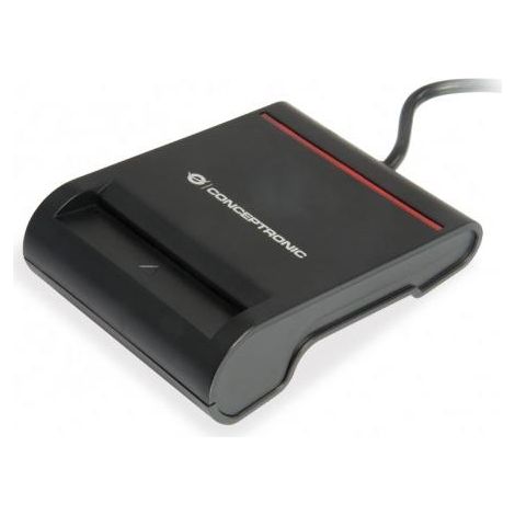 Lecteur de cartes à puce Conceptronic, noir, ABS, Alcor AU9580, USB 2.0, Windows, SCR01B