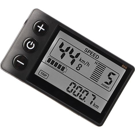 Compteur LCD étanche pour Vélo Électrique 24V-60V avec Connecteur et Affichage Numérique (1/5)