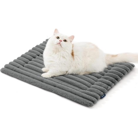 Haustiermatte - Beheizbare Haustiermatte - Heizmatte - Winterheizmatte - Hundematte - Katzenmatte - Waschbar - Rutschfeste Matte, geeignet für Katzen und Hunde, grau, Größe M (76 x 51 cm) (1/5)