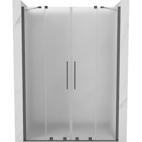 Mexen Velar Duo porte de douche coulissante 160 cm, givre, métal gun - 871-160-000-32-95 (1/5)