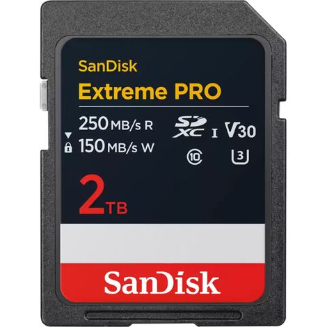 Scheda di memoria SDXC 2TB SanDisk Extreme Pro UHS-I/V30/150MB/s/Nero [SDSDXXD-2T00-GN4IN] (1/2)