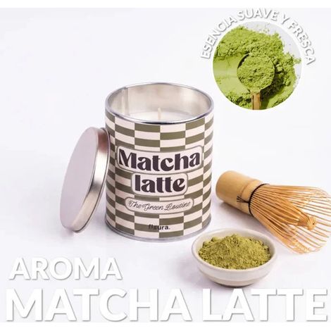 Candela metallo latta Matcha Latte Fisura