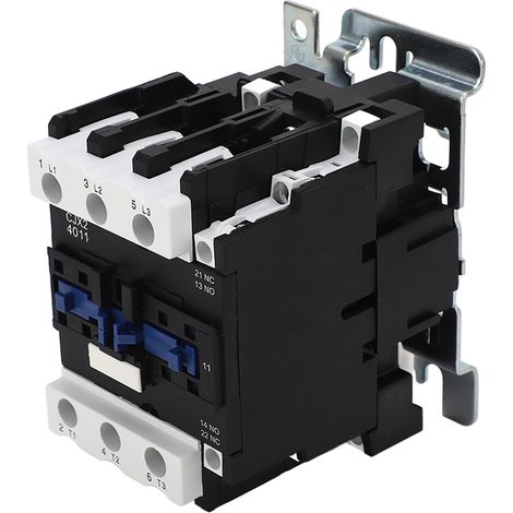 Contacteur AC 40A 110V 3 pôles montage rail DIN, contacteur électrique basse tension pour distribution d'énergie. (1/5)