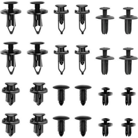 FENOPLASTICA190 Pièces Clips Voiture, Rivet Clip Plastique Voiture Réparationn Automobile, Rivets en Plastique Attaches, Rivet Clip Plastique Fixation Universel Auto Panneaux Garniture de Portière (1/5)