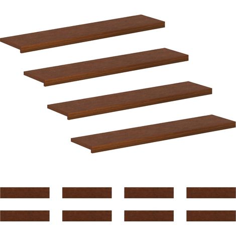 Stufenmatten 12 Stk. 120 x 30 x 2 cm Dunkelbraun vidaXL