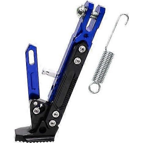 Verstellbare CNC-gefräste Fußstütze aus Metall für Motorräder, Seitenhalterung, robuste und korrosionsbeständige Halterung, Motorradständer-Zubehör – Blau (1/5)