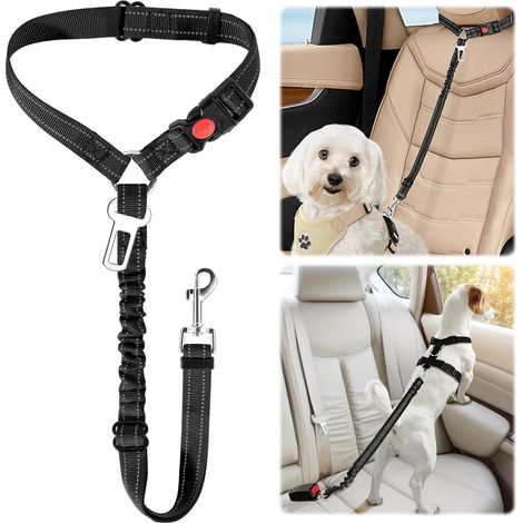 Ceinture Chien Voiture, Universel Harnais Voiture Réglable pour Chien (1/5)