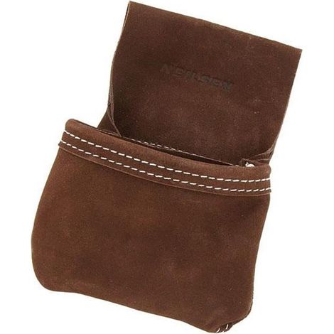 Neilsen Double Pocket Leather Tool Belt Nail Screw Pouch Loops Accessory