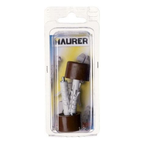 Fermaporta Con Tappo In Nylon Marrone (Blister 2 Pezzi)