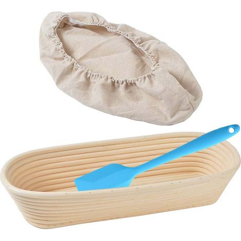 Panier de fermentation ovale en rotin naturel pour levée de pâte (1/5)