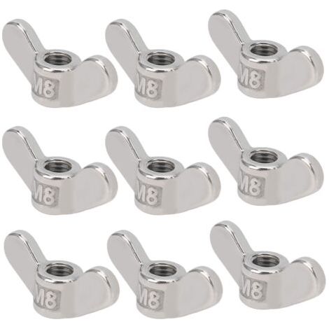 Lot de 10 écrous papillon M8, acier inoxydable 304, 8 mm (1/5)