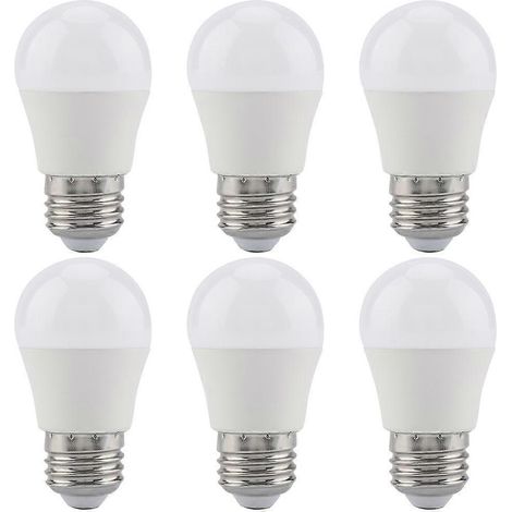 Confezione da 6 mini lampadine LED da 5W a luce bianca calda, attacco E26, equivalenti alle lampadine a incandescenza G45, accessori per l'illuminazione - AquaForge (1/4)