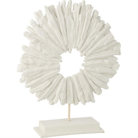 Cercle Déco sur Socle "Oce" 44cm Blanc
