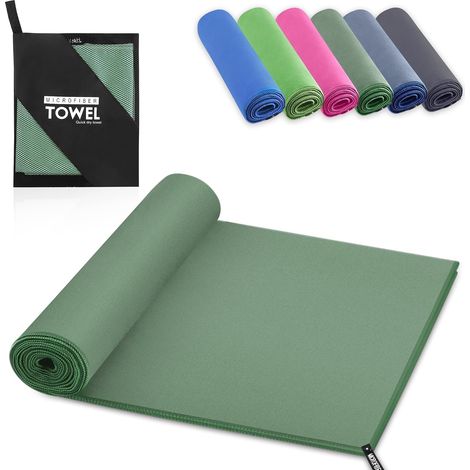 Serviette Microfibre, Absorption Rapide de la Transpiration et de l'eau, Convient comme Serviette de Sport, de Voyage, de Natation et de Bain, 40 x 80 cm (1/5)