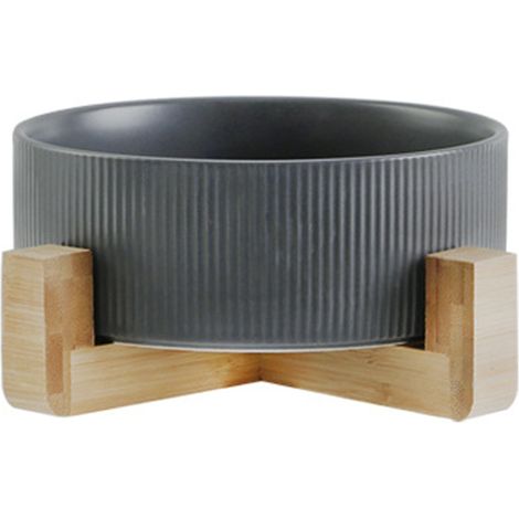 Filiyano-Gamelles en céramique pour chiens avec supports en bois, gamelles d'eau et de nourriture pour chiens