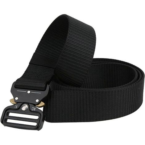 Ceinture militaire multifonctionnelle de sauvetage et de descente en rappel en nylon robuste (noire) 2024