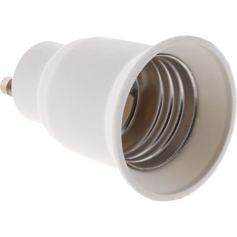 Adaptateur de douille GU10 vers E27 à baïonnette - ampoules LED et halogènes - Blanc - Zenitech