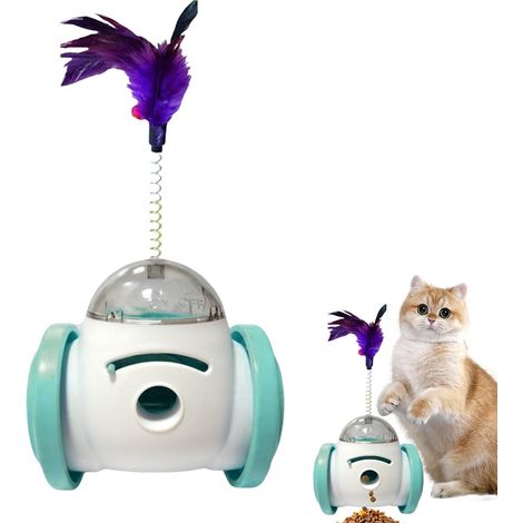 Ball Pet Toy Dog Ball Food Leaking Toy with Feather,Cat Treat