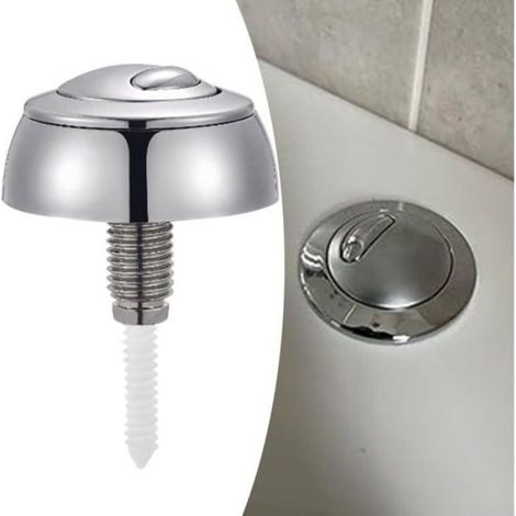 -Bouton Poussoir Double Chasse d'Eau pour Siamp Optima 49 Chromé, Réglable de 16 à 50 mm (1/4)