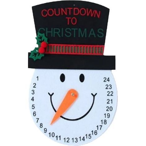 Schneemann-Adventskalender – 24-tägiger Countdown bis Weihnachten – Weihnachtsdekoration aus Holz – Interaktive Familientradition – Mit Aufhängekordel (1/5)