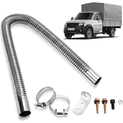 SWANEW Riscaldatore Tubo di scarico 60 cm Diesel Tipo di scarico in acciaio inox per riscaldatore d'aria diesel ausiliario (1/5)
