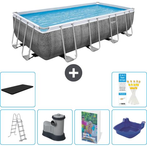 Bestway Bestway Power Steel Rectangulaire - 549x274x122 cm - 7-pièces  S662