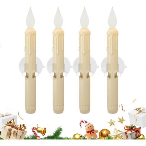Bougies Sans Flamme - Bougies LED Sans Flamme avec Détecteur - Lot de 4 (1/5)