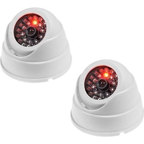 Caméra De Surveillance Factice - Sans Fil - Intérieur - Horloge Intégrée - Lot De 2 (1/4)
