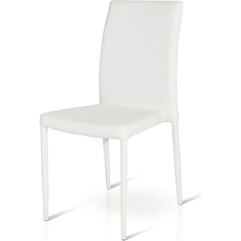 Sedia moderna da cucina in ecopelle Colori sedie Tempesta: Bianco