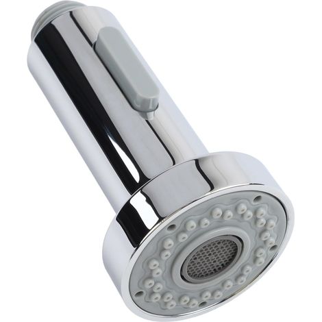 Buse de rechange extractible pour robinet de cuisine, tête de pulvérisation à 2 modes avec pluie et mousse, G 12 ABS pour mitigeur d'évier en plastique (chromé) (1/5)