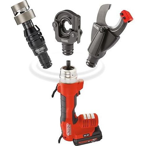 Set outillage d’électricien RE 60 avec tête de coupe SC-60 C et tête à sertir LR-60B