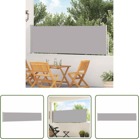 vidaXL Store rétractable - Auvent latéral rétractable de patio 100x500 cm Gris (1/5)