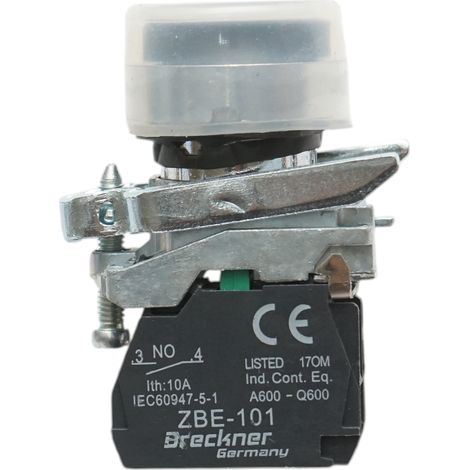 Pulsante di comando nero con cappuccio protettivo 22 mm, 1NO, TB4-BP21, IP65 Breckner Germany (1/5)