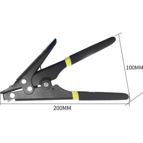 Pistola portátil para bridas de nailon, tensión ajustable, bridas de plástico, herramienta de sujeción y corte, bridas para cables, herramienta de corte por tensión, pistola para bridas (1/3)