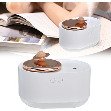 Tragbarer Luftbefeuchter mit drehbarer Oberfläche, USB-aufladbar, mit integriertem Nachtlicht, kabellos und leise (2-in-1), ideal für Schlafzimmer oder Wohnräume. Weiß. (1/5)