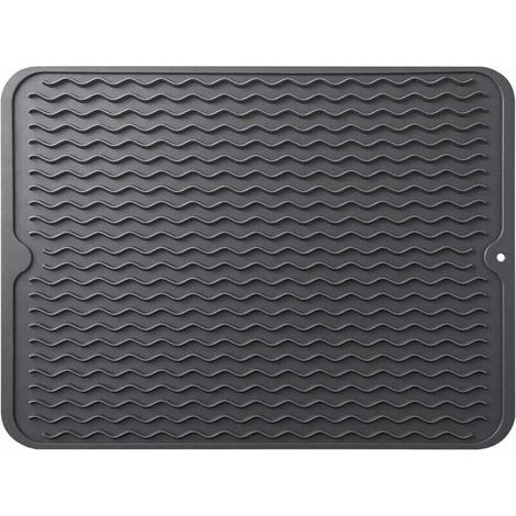 Dish drying mat, quick-drying silicone dish drainer, heat-resistant dish draining mat