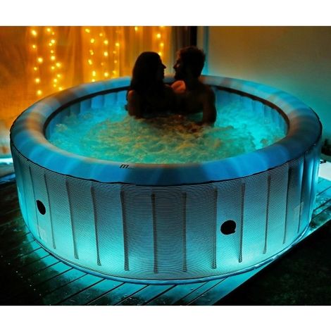 Bagno Italia Minipiscina circolare idromassaggio 204 cm auto gonfiante 138 getti 5 6 posti relax spa piscine giardino Mspa (1/4)