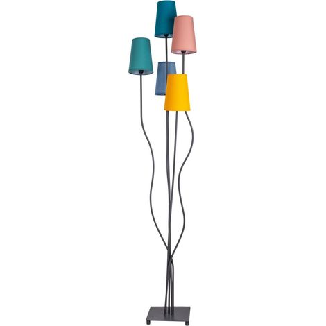 Naeve COLORA Lampadaire multi-bras multicolore 5xE14