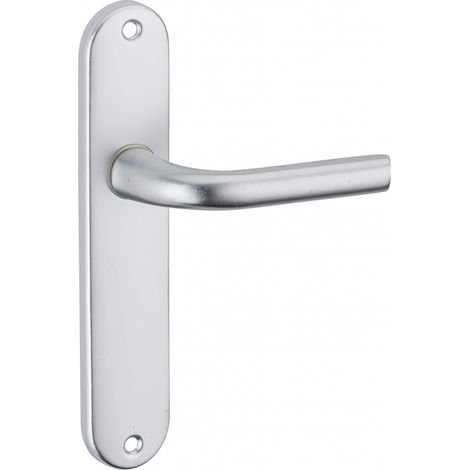 THIRARD - Ensemble de poignées pour porte intérieure Leto sans trou, entr'axes 165mm, argent - SP (1/2)