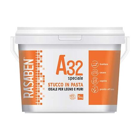 STUCCO PASTA LEGNO MURO A32 K2 RASABEN - KG  5- 2 pezzi