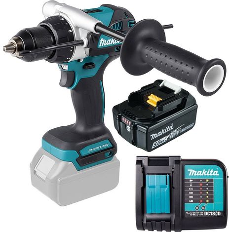 Makita DHP492Z 18v LXT Brushless Combi Hammer Drill 141Nm Torque 1 x 5ah Battery (1/5)