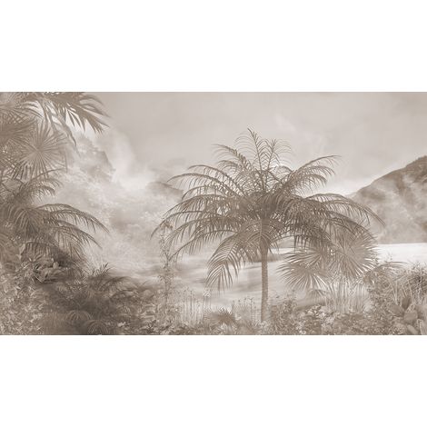 Papier peint panoramique - Forêt Tropicale - 130 cm x 74 cm (1/2)